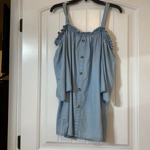 Off the shoulder denim top